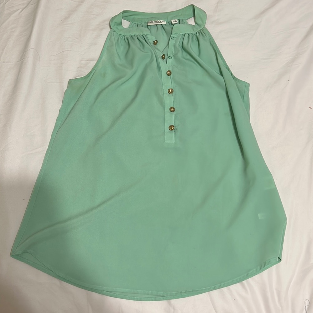 Sea green halter top